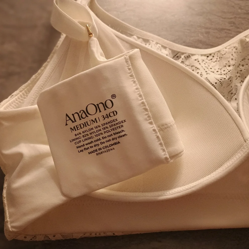 AnaOno Carrie Ivory Molded Cup Mastectomy Bra, Medium 34 C